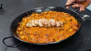 ARROZ con CARNE secreto ibérico en PAELLA  Te doy mi RECETA [upl. by Neeruan]