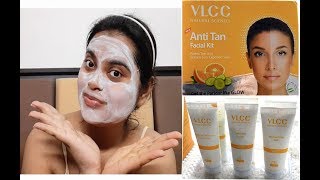 VLCC Anti tan facial kit full Demo  Review  क्या यह काम करता है [upl. by Nitsu608]