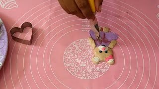 fondant teddy bear making idea  birthday cake topper making [upl. by Sewel]