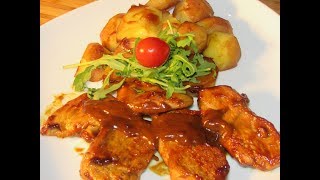 Tastyamp easy valentines DinnerrCreamy Teriyakicurry chicken with marinated baked potatoes [upl. by Egarton]