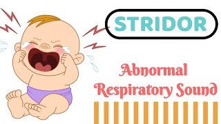 STRIDOR  Audible Respiratory sound [upl. by Duffie]