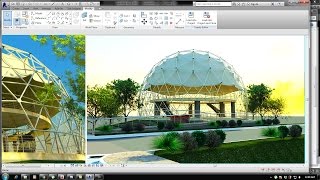 BIM  Revit Adaptive Component 03C Geodesic Dome Steel l Tent l Tensile Structure [upl. by Aja178]