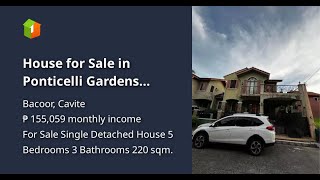 House for Sale in Ponticelli Gardens DaangHari Molino Bacoor Cavite [upl. by Eben]