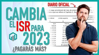 Tablas y tarifas de ISR 2023  Impuesto Sobre la Renta en tu nómina  Aumento del ISR [upl. by Bertolde]