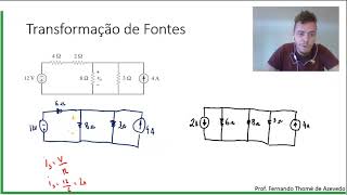 Circ Elétricos 41  Transformação de Fontes Exemplo 1 [upl. by Aicenev]