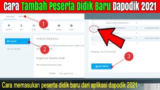 Cara Tambah atau Input Peserta Didik Baru di Aplikasi Dapodik 2021 [upl. by Cud]