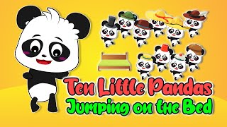 quot🎶 Five Little Pandas Jumping on the Bed 🐼💕 – Fun Nursery Rhyme for Kidsquot [upl. by Wernsman]