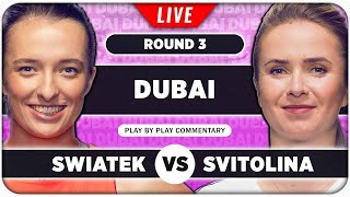 SWIATEK vs SVITOLINA • WTA Dubai Championships 2024 • LIVE Tennis PlaybyPlay Stream [upl. by Rumery]