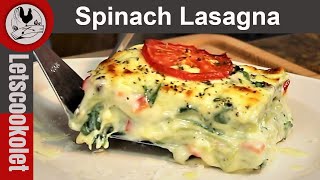 Spinach Lasagna \ Cheesy Creamy Lasagna\ Vegetarian Lasagna [upl. by Parcel]