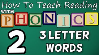 How to teach reading with phonics  212  CVCs 3 Letter Words  Learn English Phonics [upl. by Nezah]