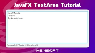 JavaFX TextArea Tutorial For Beginners [upl. by Moselle]