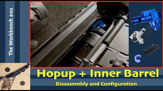 Airsoft M4M16AR15 Hopup Disassembly  Configuration [upl. by Kcirderf]