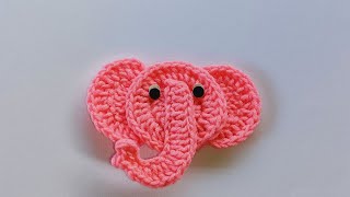 How to Crochet Elephant AppliqueAmigurumi ElephantAmigurumi CrochetFree PatternEasy Crochet diy [upl. by Libbie]