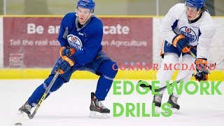 Connor McDavid doing edge work drills AND Having Good Time INSANE SPEED [upl. by Eliath911]