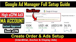 Google Ad Manager Full Setup Guide 2024  Adx Ads Setup  How to setup Google Ad Manager Ads [upl. by Ati163]