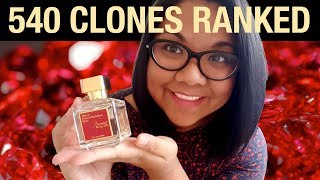 BEST BACCARAT ROUGE 540 DUPES  CLONES  RANKED [upl. by Fasano270]