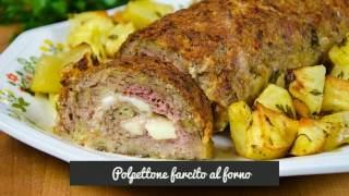 POLPETTONE DI CARNE FARCITO  Stuffed meatloaf [upl. by Anhej]