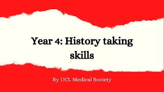 Year 4 CPSA Series History Taking Skills [upl. by Nylecoj]