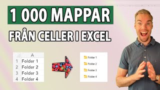 Excel  Skapa 1 000 mappar på sekunder varje cellvärde i en kolumn [upl. by Laemaj]