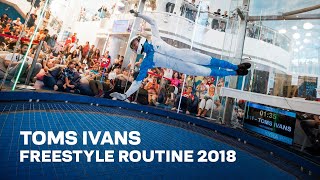 Toms Ivans WCIS 2018 Indoor Skydiving Freestyle Routine  AERODIUM [upl. by Irianat412]