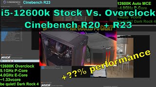 Intel i512600K Stock Vs Overclock  Cinebench R20  R23 [upl. by Mullane920]