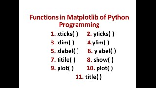 xticks   yticks   xlabel   ylabel   xlim   ylim  in Matplotlib  Python [upl. by Marchal]