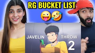 JAVELIN THROW 2 ft TanmayBhatYT  RG Bucket List Reaction [upl. by Aninaj]