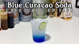 Cafe Vlog EP1468  Blue Curacao Soda  Soda drinks  Soda recipe  Regular size [upl. by Grani525]