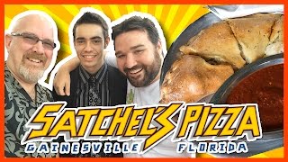 Satchels Pizza Gainesville Florida  3 Calzones with List25 [upl. by Ellenaej]