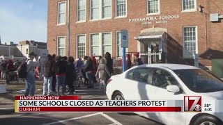 Some Durham schools closed Monday as educators protest [upl. by Medora216]