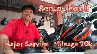 ZONTES 350Major service mileage 20k  Apa part kena tukarBajet RM [upl. by Aihtela]