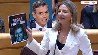 SÁNCHEZ se descompone cuando una SENADORA revela el título de su próximo libro ¡PASAR POR EL ARO [upl. by Boleslaw679]