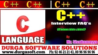 C tutorial  Inter view Faqs What is diff between delete amp delete [upl. by Ainolopa]