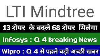 13 शेयर के बदले 68 शेयर मिलेगा lti mindtree share latest news Wipro share news Infosys share news [upl. by Petunia]