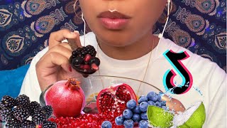 ASMR  Trying TikToks Viral Nature’s Cereal 🥣 🥥💦 Nature’s food [upl. by Ociram]