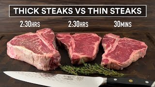 Sous Vide THICK Steaks vs THIN Steaks Experiment [upl. by Eula391]