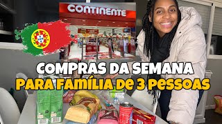 Compras da semana no mercado Continente para 3 pessoas Valor  PT🇵🇹 [upl. by Yot]