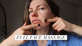 No Product Lifting Full Face Massage [upl. by Nilkoorb]