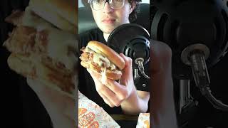 POPEYES 😋 BLACKENED 🏴 CHICKEN 🐔 SAMMICH 🥪 ASMR 🎙 [upl. by Bartle660]