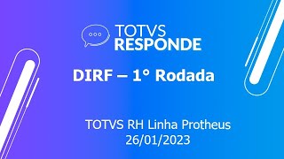 Espaço Legislação  DIRF 1º Rodada  TOTVS RH Linha Protheus [upl. by Rizas]