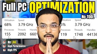 Full PC 🚀OPTIMIZATION For Performance amp GAMING  Fix LAG 2025 [upl. by Tebor]