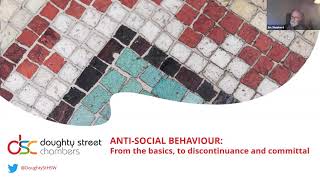 Resisting antisocial behaviour injunctions from the basics to discontinuance and committal [upl. by Maher498]