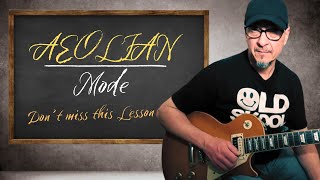 How to play the Aeolian mode Minor scale on the Guitar [upl. by Gillespie692]