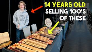 14YearOld Woodworking Prodigy Selling Hundreds of Projects [upl. by Niatsirt]