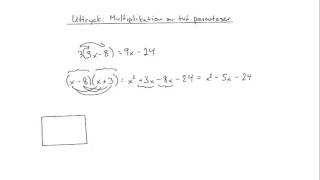 Matematik 2b Multiplikation av parenteser [upl. by Frieder536]