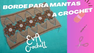 Borde para Mantas a crochet randa [upl. by Mellman388]