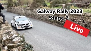 Galway Rally 2023 Stage 2 live view [upl. by Einner]