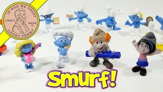 Smurfette 13 Baker 14 Hackus 15 Vexy 16  Smurfs 2 Movie  2013 McDonalds Happy Meal Toy Review [upl. by Maziar]