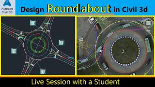 How to Design Roundabout in AutoCAD Civil 3d  Create Roundabout in Civil 3d Modelling a Roundabout [upl. by Yllas]