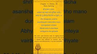 Bhagavad Gita Shloka A Day  Divine Prayers bhagavadgita sanskritchants song hinduscripture [upl. by Wynny748]